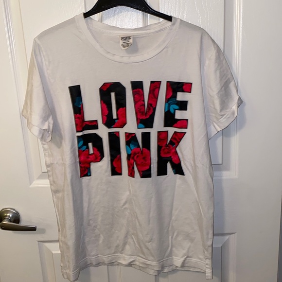 PINK Victoria's Secret Tops - VS PINK Roses Campus Tee